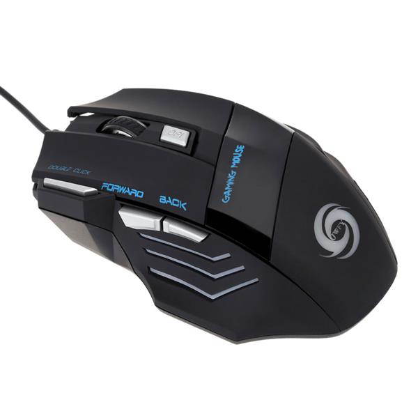 A868 Fantastic Alternating Light USB 2.0 7-Button Wired Game Mouse Black
