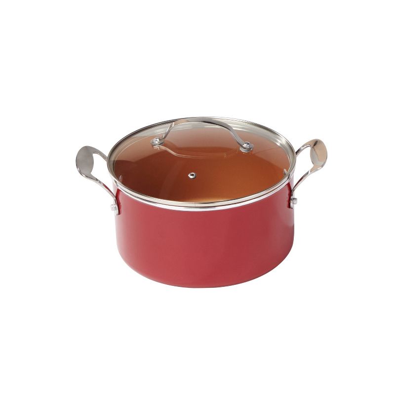 As Seen on TV 10pc Copper Cookware Set Red