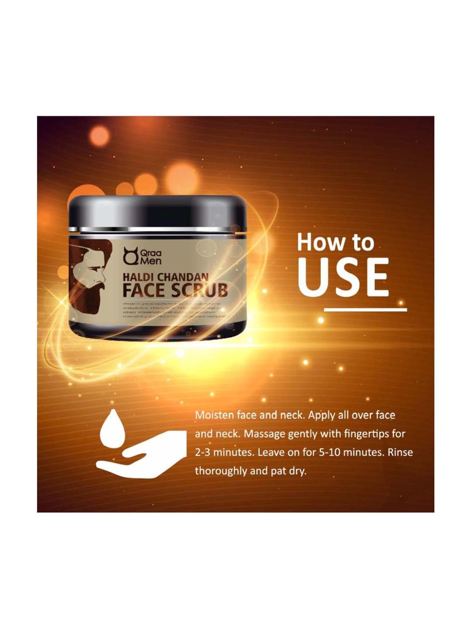 Qraa Men Haldi Chandan Face Scrub - 100 gm