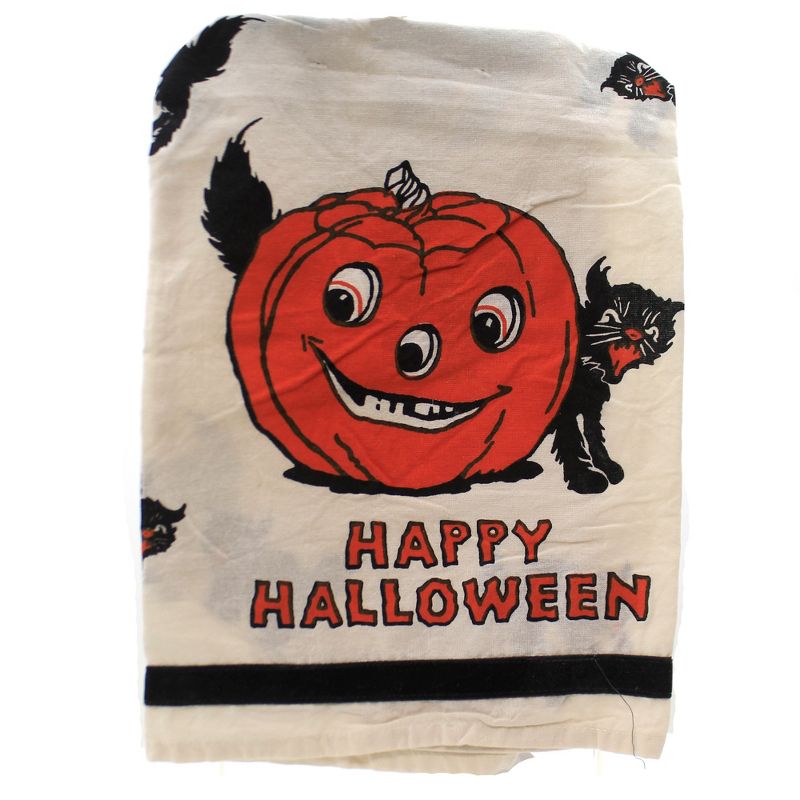 Tabletop 28.0" Happy Halloween Dish Towel Kitchen 100% Cotton Clean Up Primitives By Kathy  -  Kitchen Towel