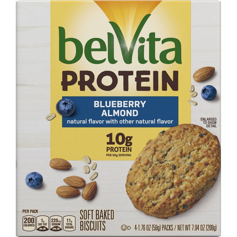 belVita Protein Blueberry Almond Breakfast Bars - 4ct
