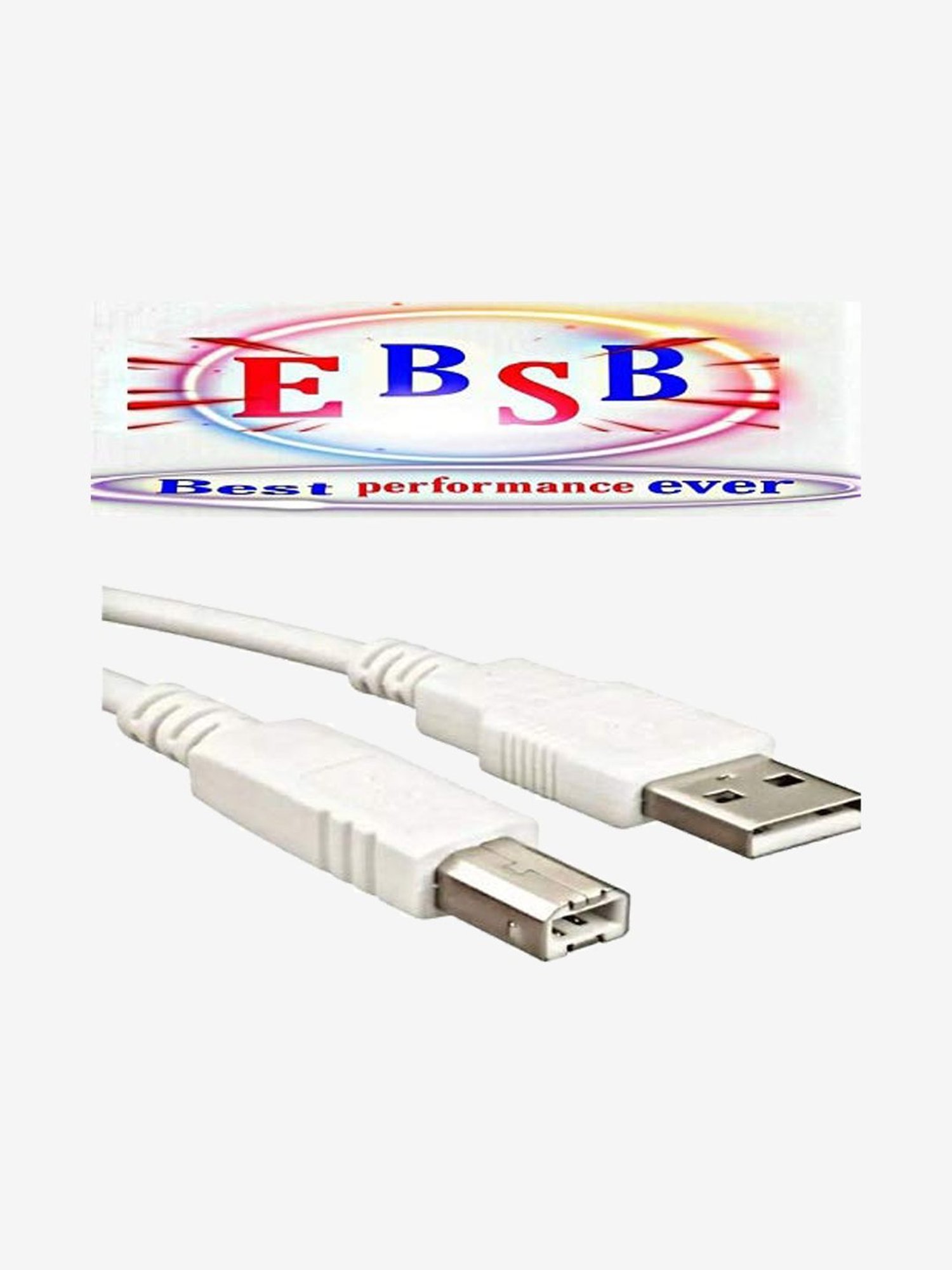 Ebsb High Speed Usb Micro Printer Cable 2.0 A To B Type 1.5 Meter (White)