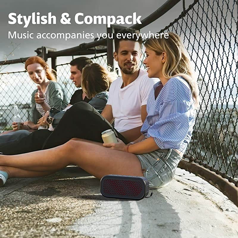 Tapping Shaking Bluetooth Speakers  RockSound Portable Wireless Speaker with Patented Hitting Sound Effect IPX5 Waterproof Bluetooth 50 for Travel Camping Shower Party Outdoors