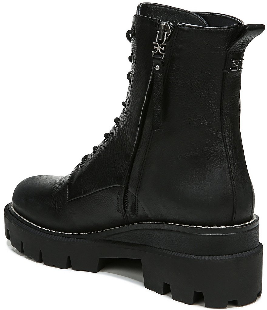 Sam Edelman Garret Leather Lug Sole Combat Booties
