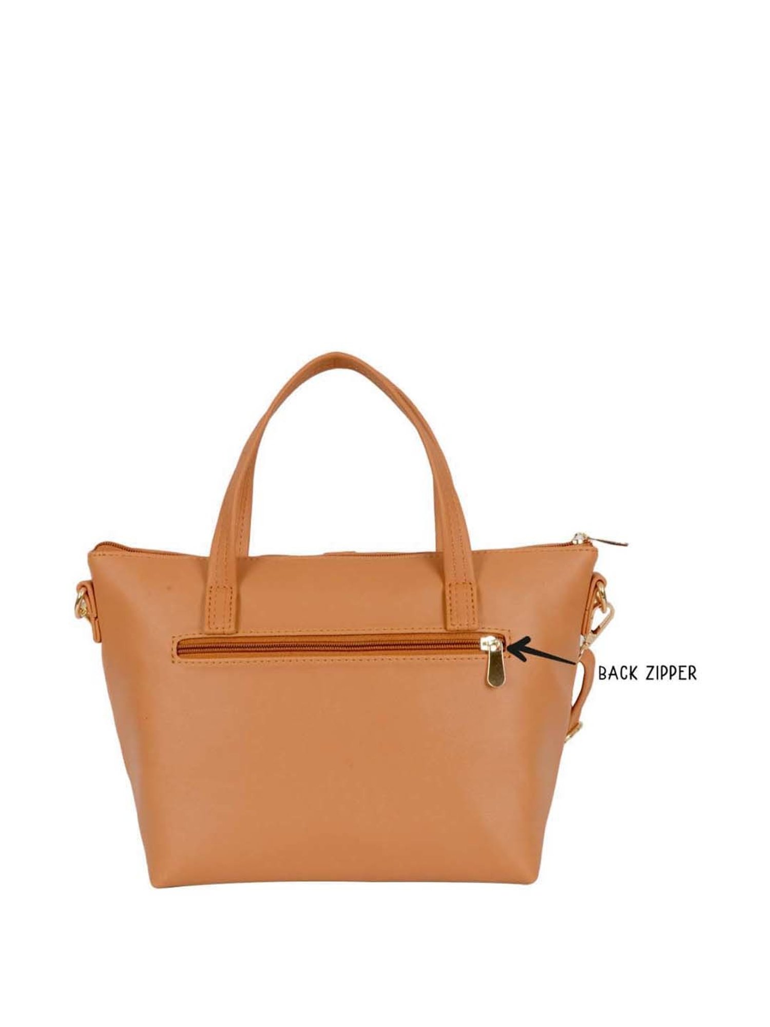 Baggit Orange Solid Medium Handbag