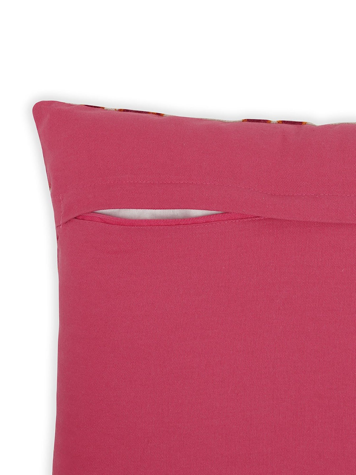 Pure Home and Living Ivory Cotton Embroidery Cushion Cover