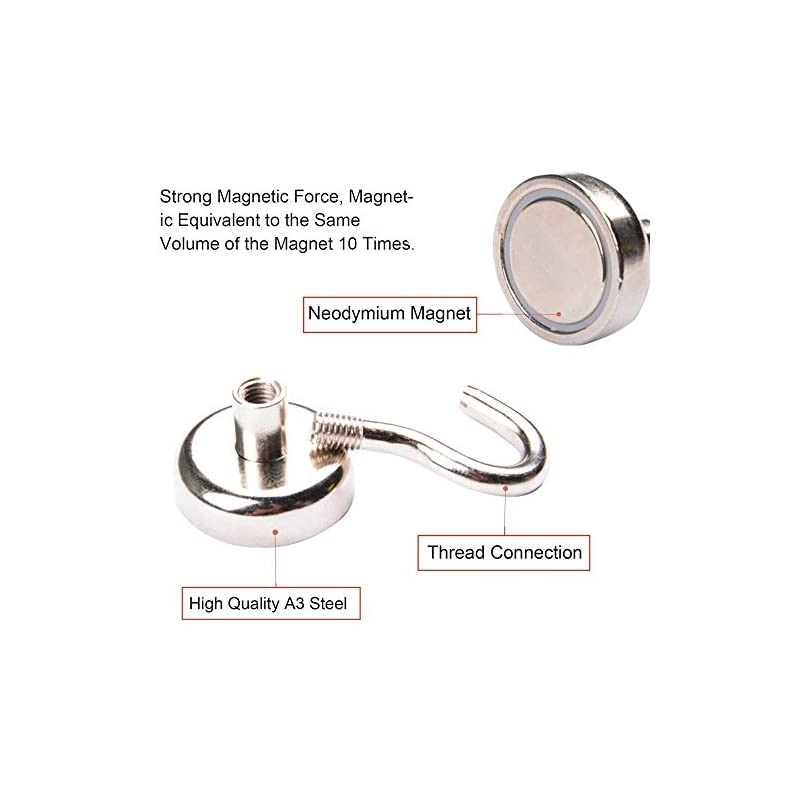 Magnetic Hooks 48 lbs Heavy Duty Magnet Hooks12Pack Dia 25mm Neodymium Magnets for Cruise Cabins Refrigerator Hanging Key Holder IndoorOutdoor Organization