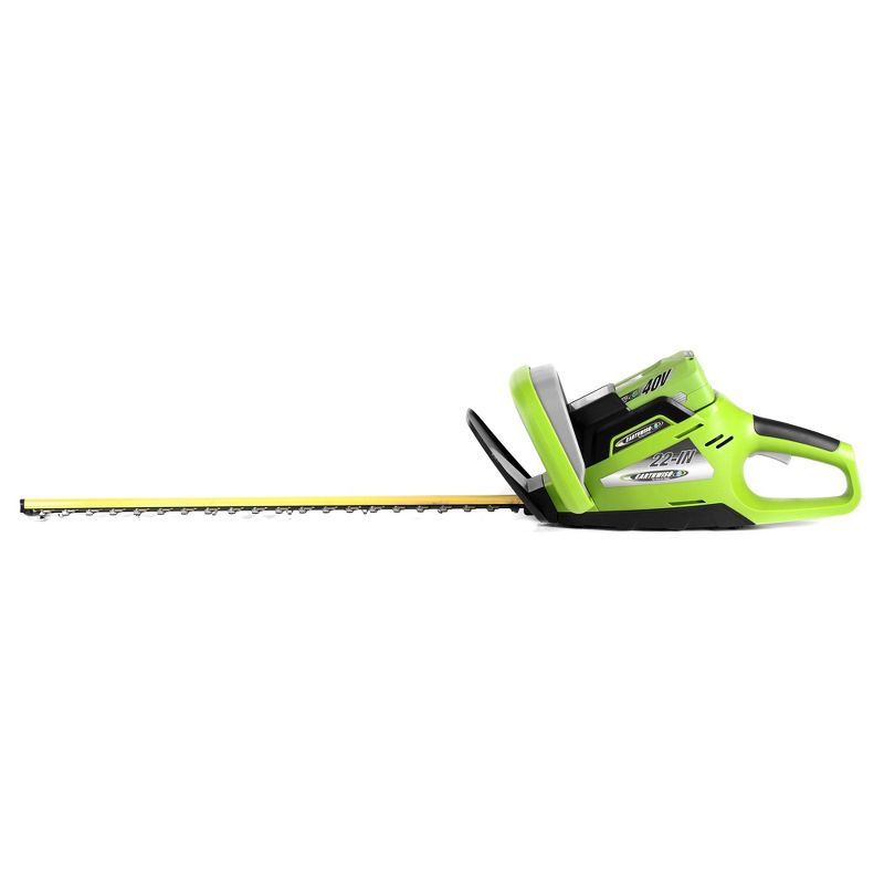 22" 40 Volt, 240 Watts Cordless Lithium Hedge Trimmer - Green - Earthwise