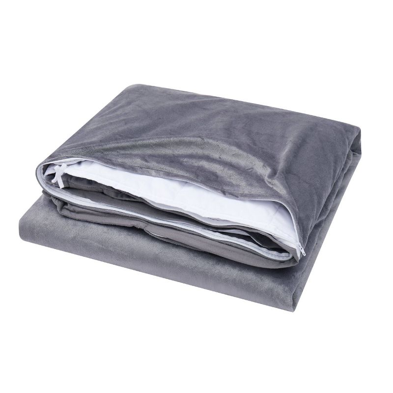 48" x 72" 15lb Weighted Blanket Gray - London Fog