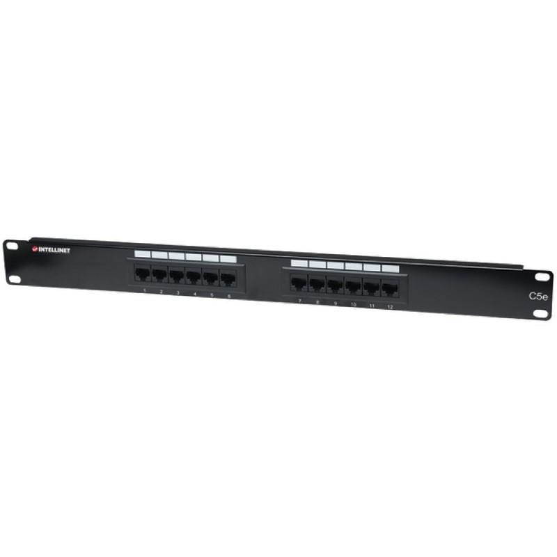 INTELLINET 513531 CAT-5E Patch Panel, 12-Port