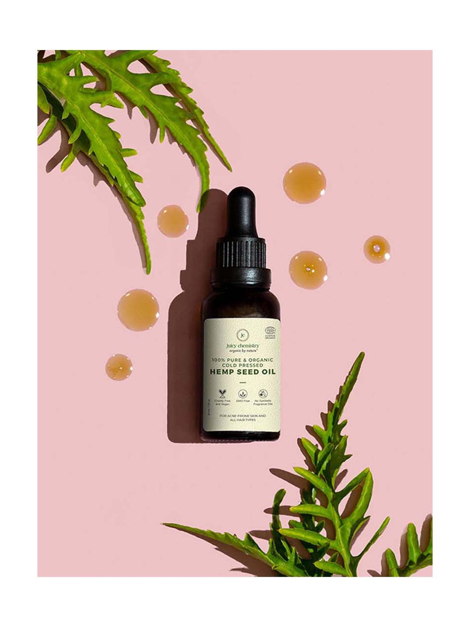 Juicy Chemistry Hemp Seed Cold Pressed Carrier Oil - 30 ml