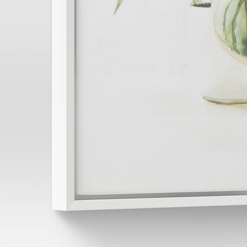 (Set of 2) 16" x 20" Pilea Peperomoides & Peperomia Melon Framed Canvas - Threshold™