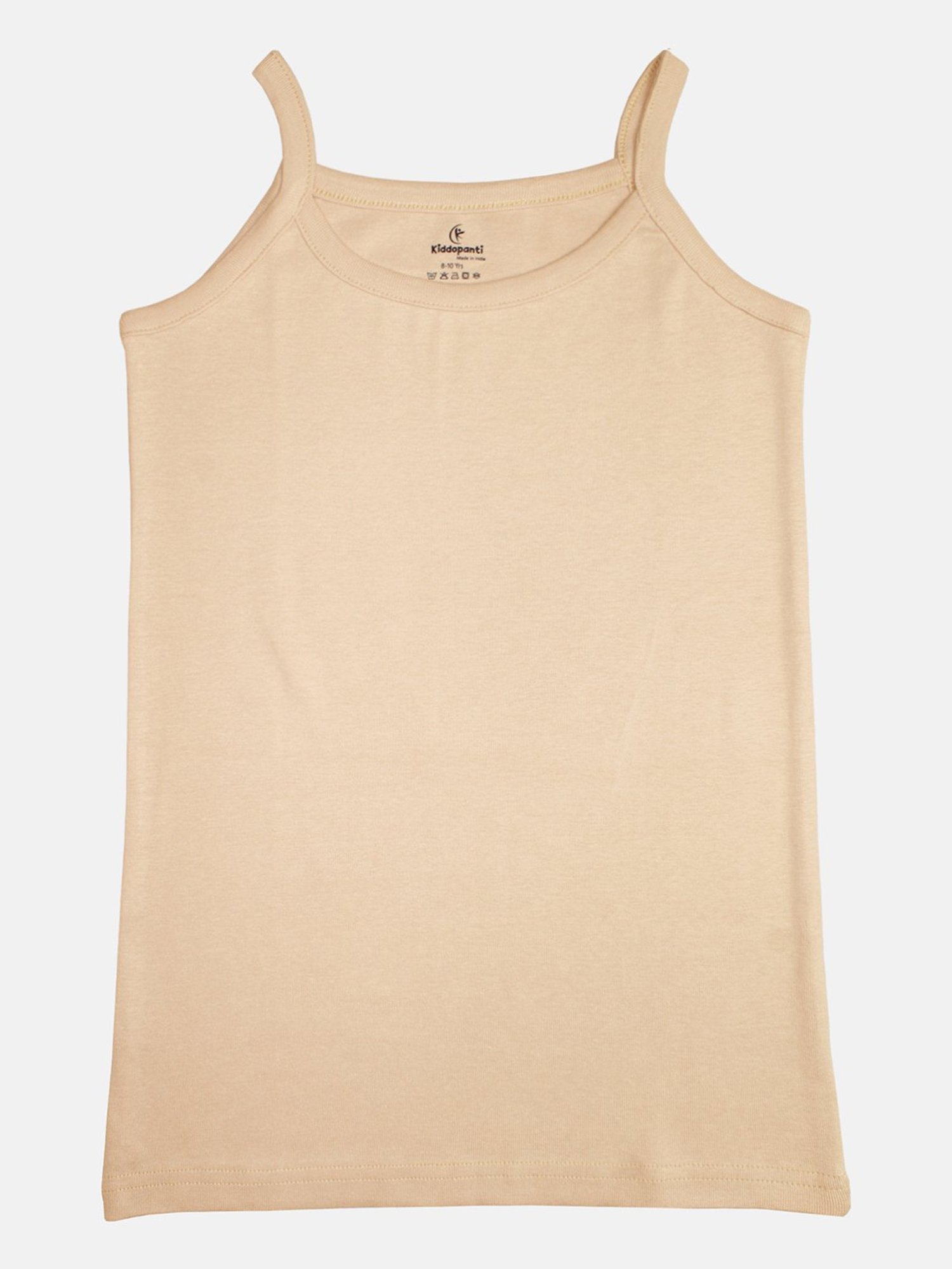 Kiddopanti Kids Black & Pink Solid Camisole (Pack Of 2)