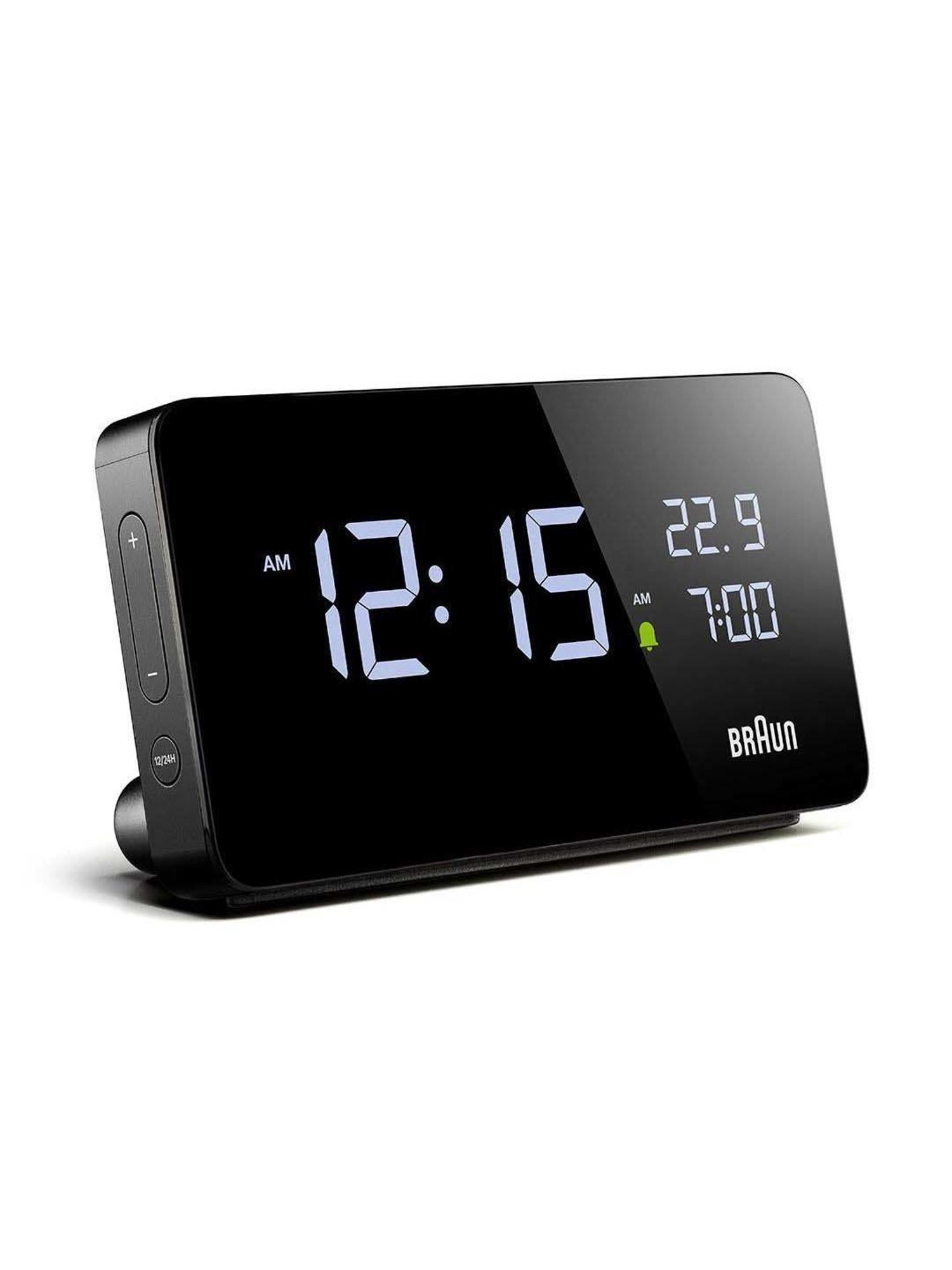 Braun Black Classic Large Analog Wall Clock With Silent Sweep Movement