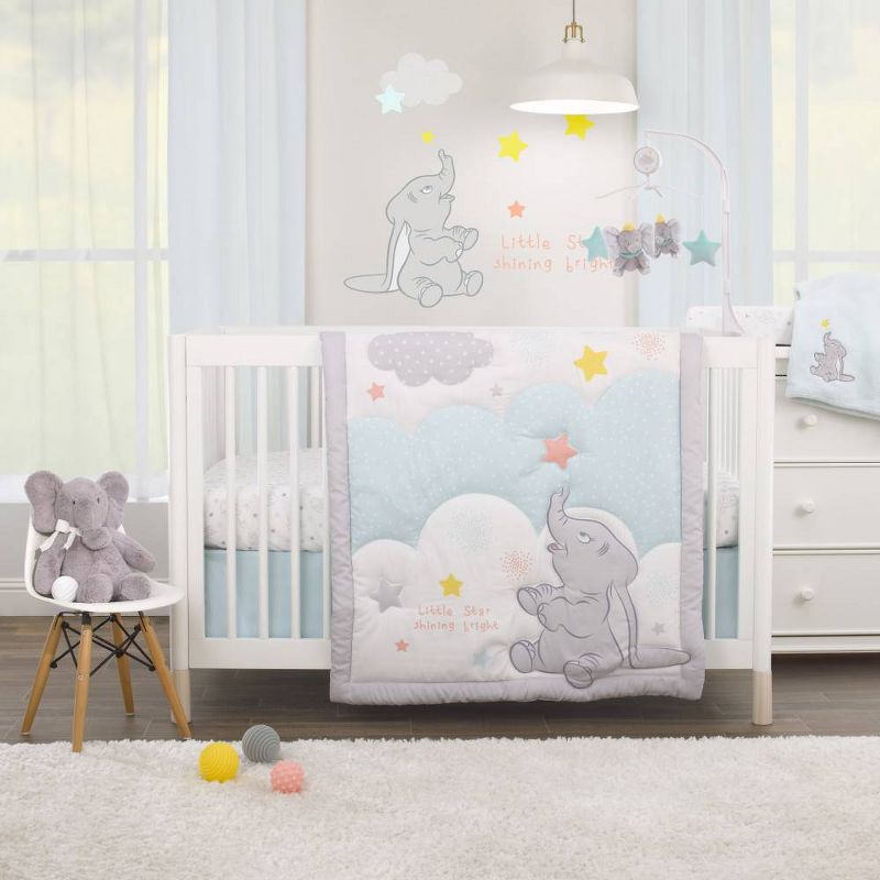 Disney Dumbo Shine Bright Little Star Musical Mobile - Aqua/Gray/Yellow