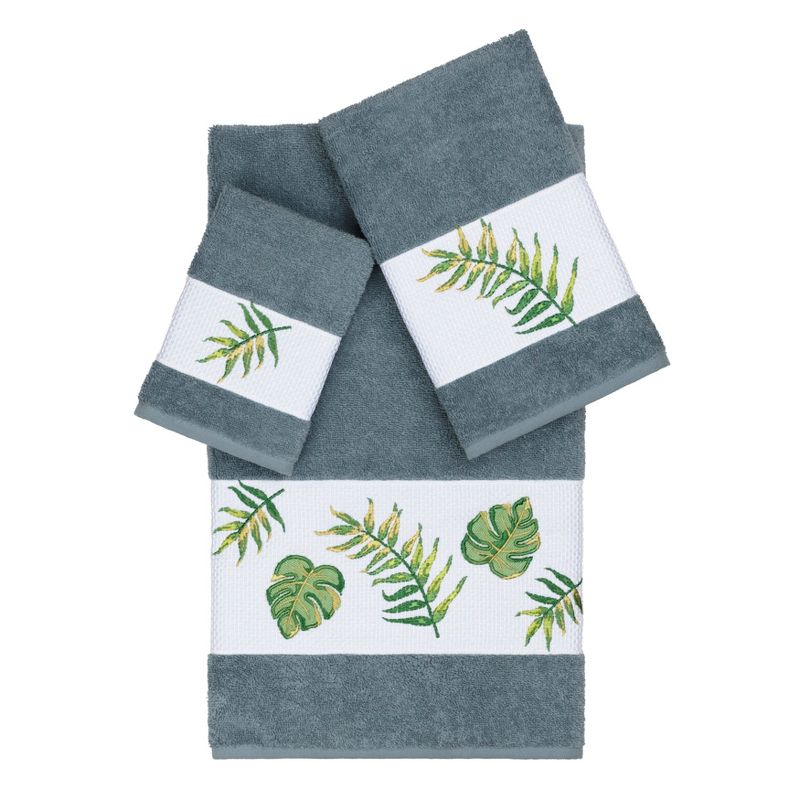 Zoe Embellished Bath Towel Set Teal - Linum Home Textiles