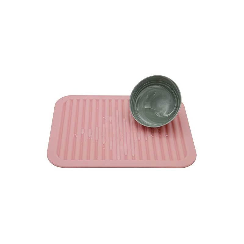 Silicone Trivets Mats for Hot Dishes and Hot Pots, Hot Pads for Countertops, Tables, Pot Holders, Spoon Rest Small Drying Mats Set of 2 Color Pink