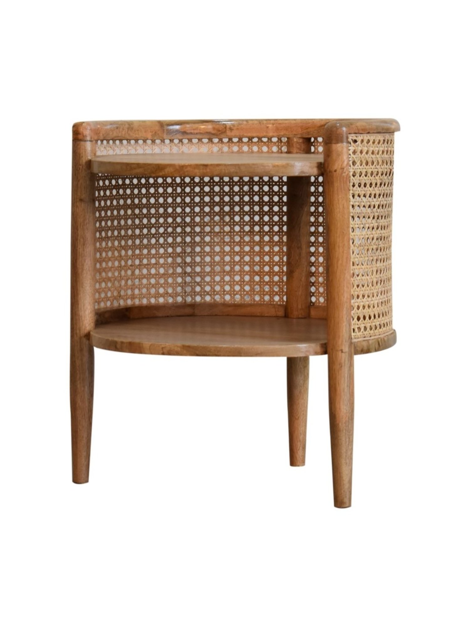 Ikiriya Avina Solid Dark Brown Wood End Table