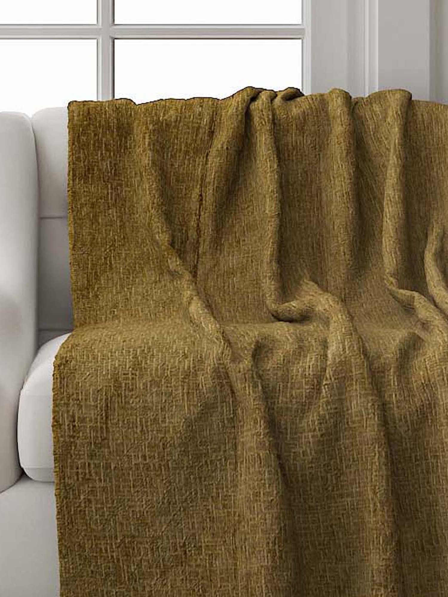 Nestasia Red & Cream Chevron Cotton Knitted Throw blanket with texture for Living Room or Bedroom