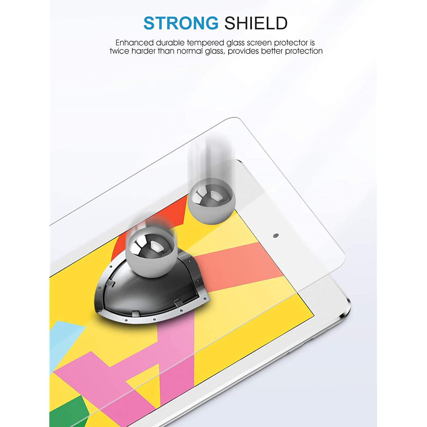 [3 Pack] Screen Protector for iPad 10.2 (2019), SPARIN Tempered Glass for iPad 10.2 (7th Gen) 2019 Released [High Sensitivity] [Easy Installation] [Bubble Free]