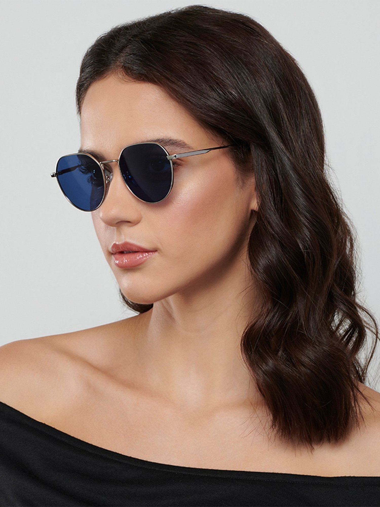 Vincent Chase Blue Geometric Sunglasses
