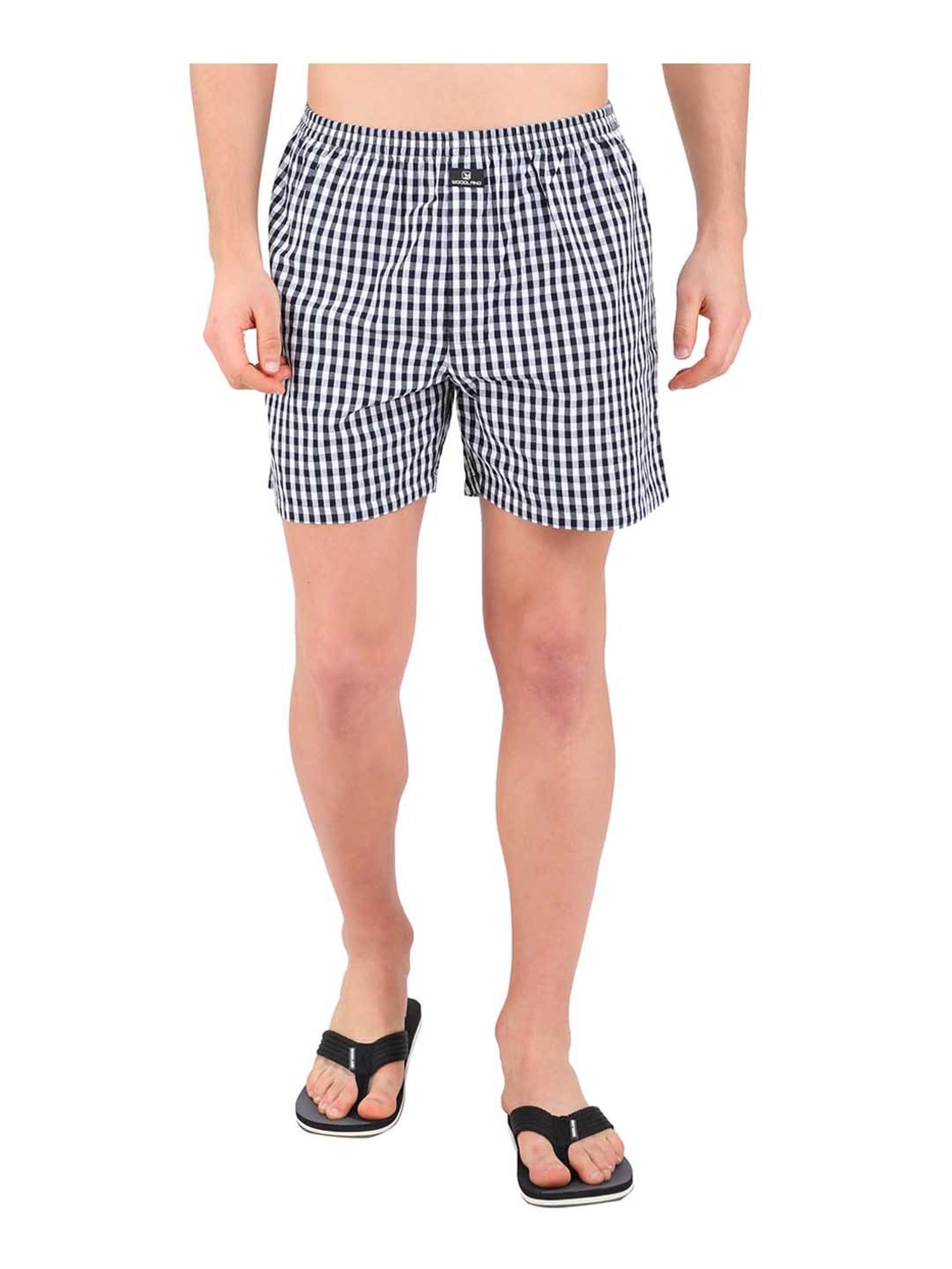 Woodland Black & White Regular Fit Boxers