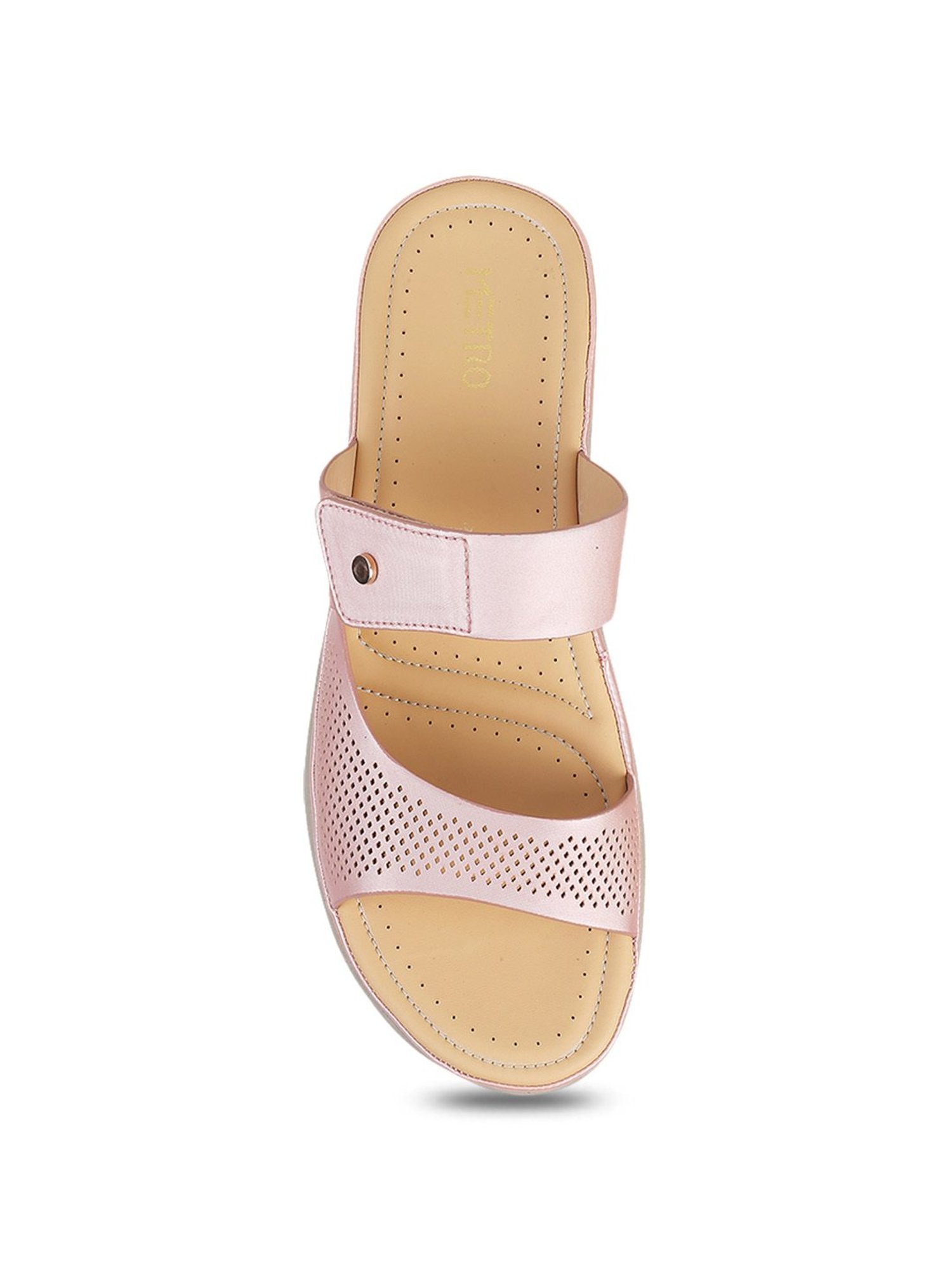 Metro Women's Peach Casual Wedges