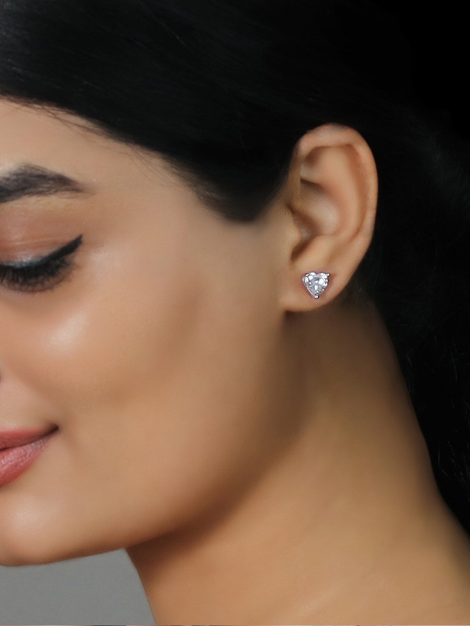 GIVA 92.5 Sterling Silver Heart Earrings