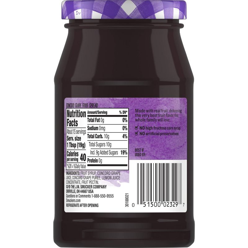 Smucker's Simply Fruit Concord Grape Spread - 10oz