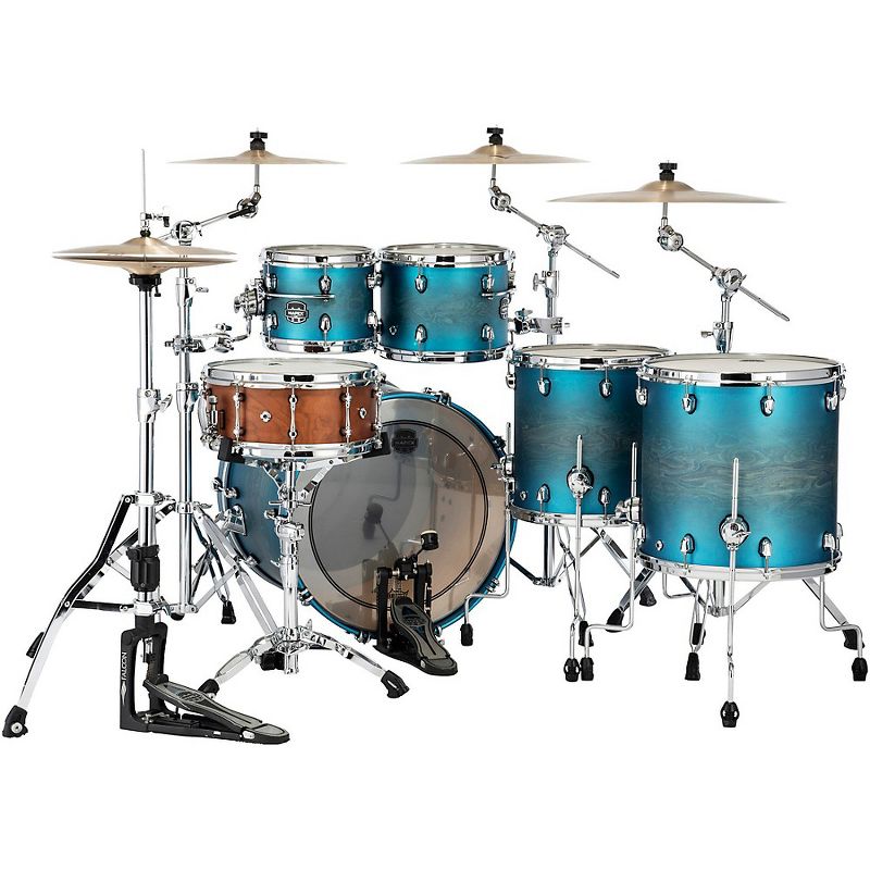 Mapex Saturn Evolution Workhorse Maple 5-Piece Shell Pack with 22 in. Bass Drum Exotic Azure Burst