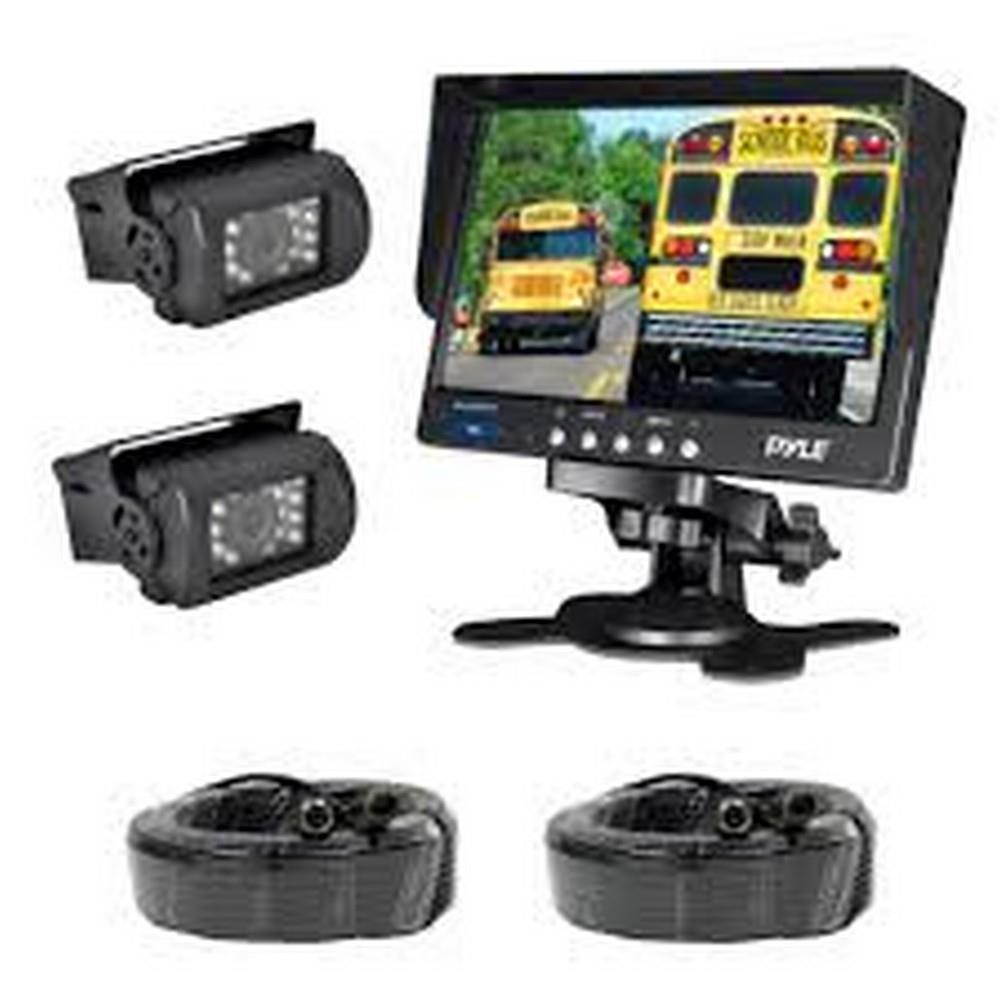 PYLE PLCMTR72 7" Commercial-Grade Weatherproof Backup Cameras & Monitor System