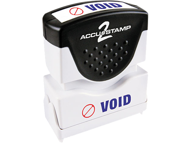 Accustamp2 035539 Accustamp2 Shutter Stamp with Microban, Red/Blue, VOID, 1 5/8 x 1/2