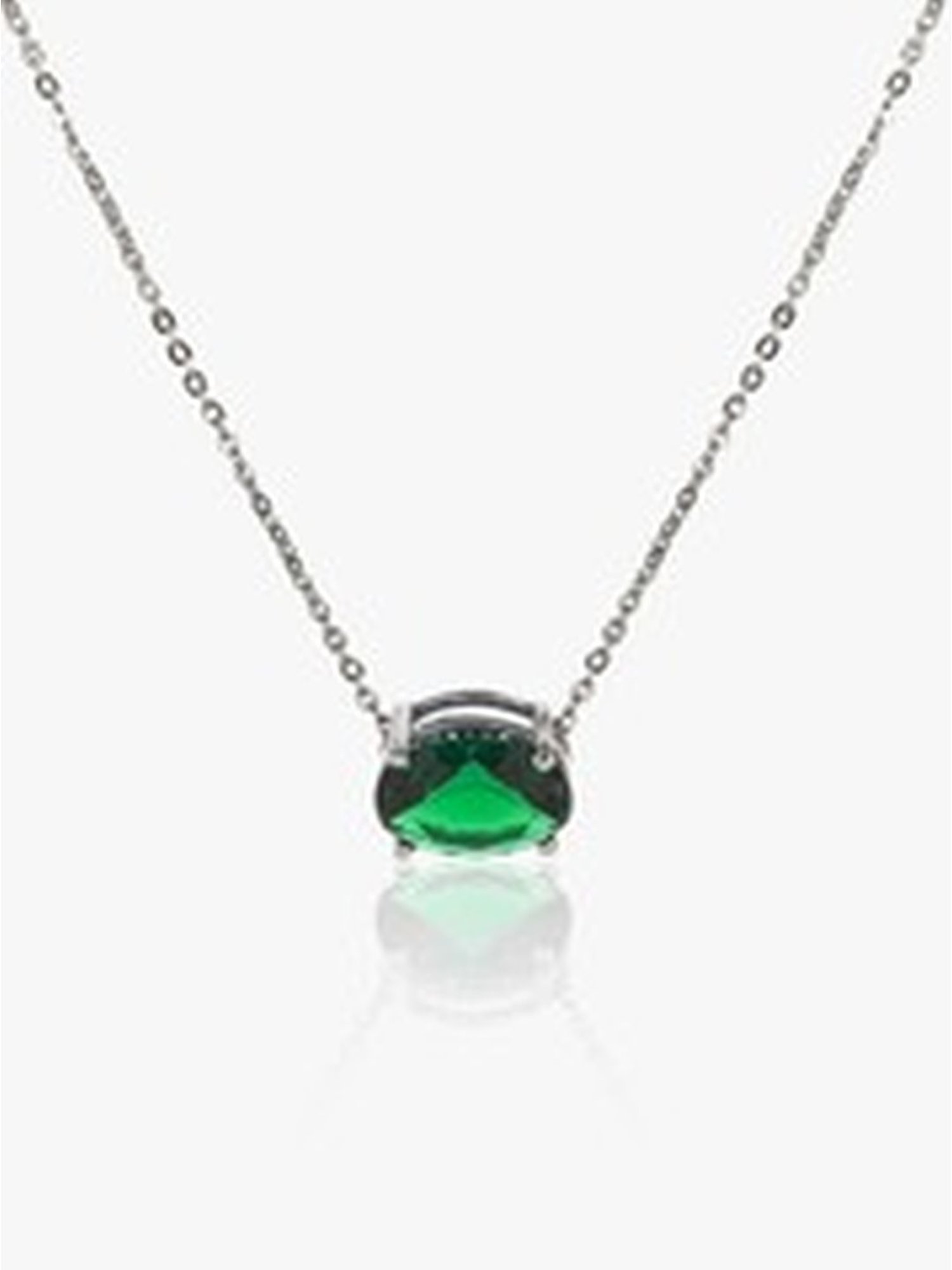 March by FableStreet 92.5 Sterling Silver Green Zircon Jewellery Set for Women