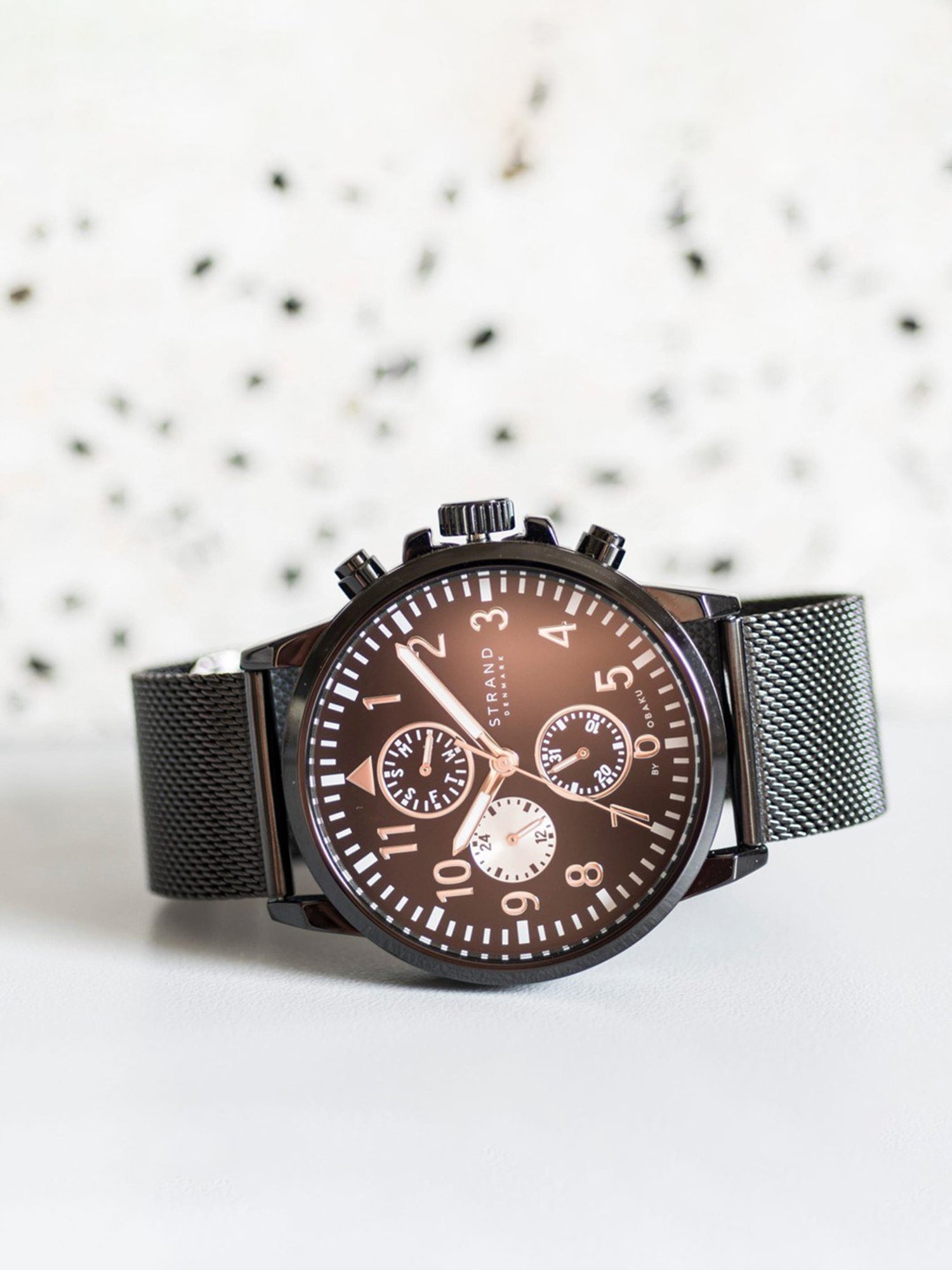 STRAND by Obaku S714GMBBMB Monroe Chronograph  Watch for Men