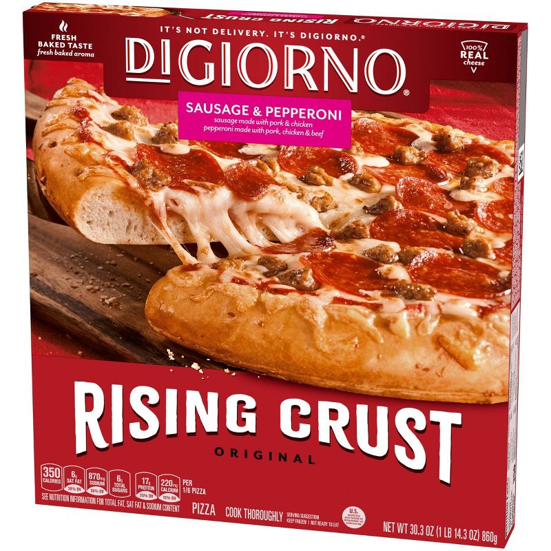 DiGiorno Rising Crust Sausage & Pepperoni Frozen Pizza - 30.3oz