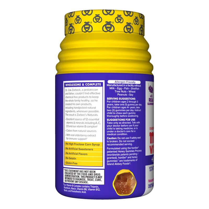 Zarbee's Naturals Children's Complete Multivitamin + Immune Gummies - Natural Mixed Berry - 70ct