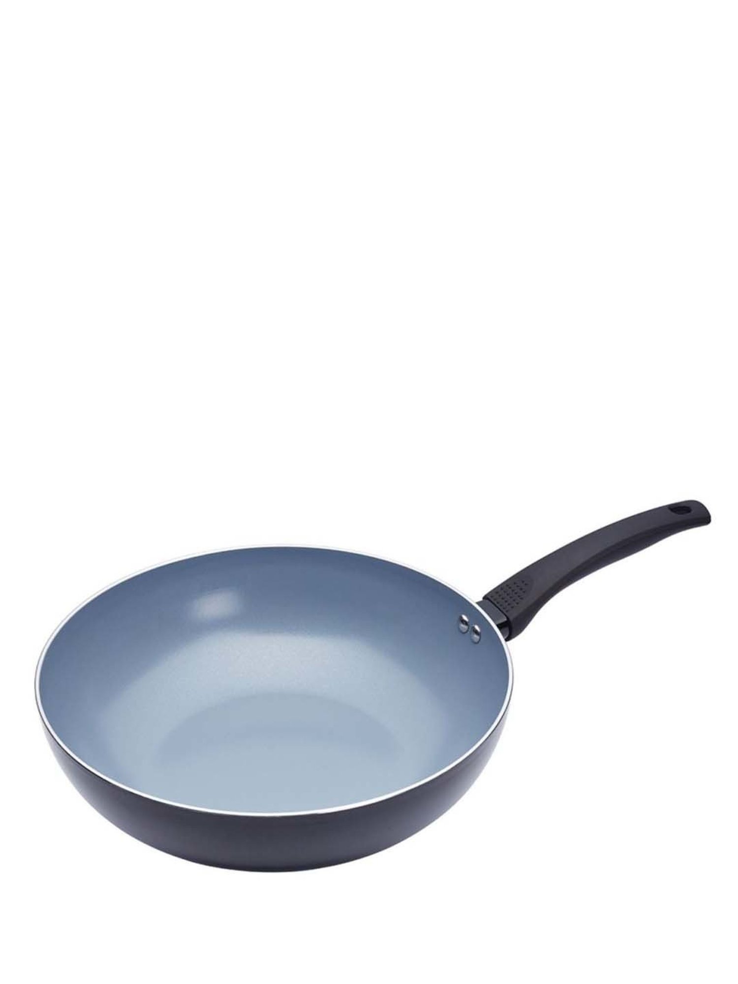 MasterClass Grey Medium Carbon Steel Wok - 30 cm