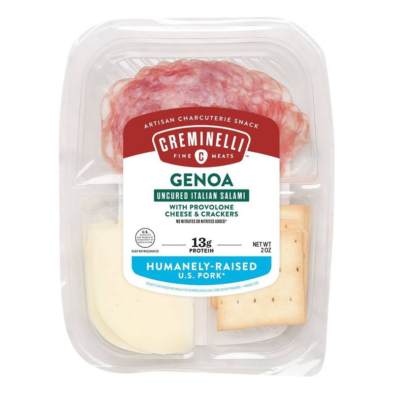 Creminelli Sliced Genoa & Provolone with Crackers - 2oz