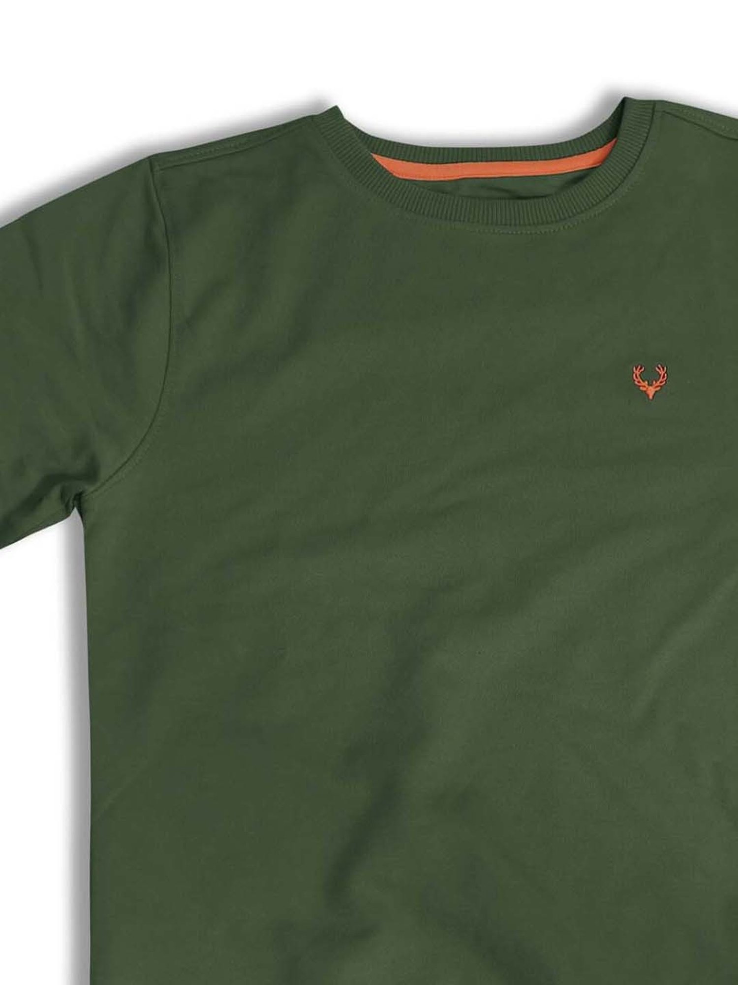 Allen Solly Junior Olive Logo Full Sleeves Sweatshirt