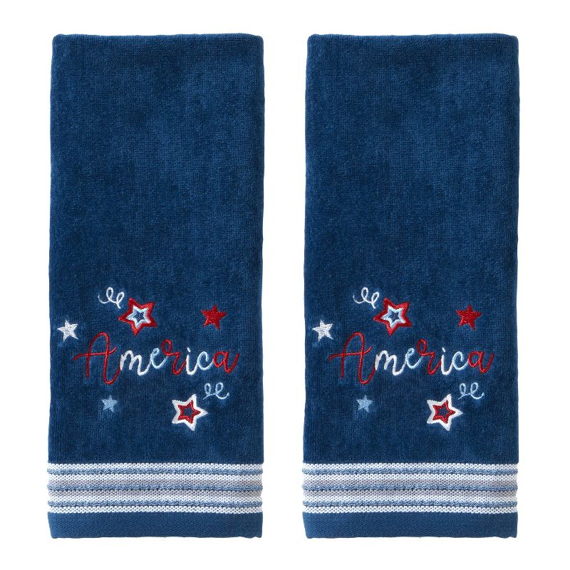 2pc Americana Script Hand Towel Set - SKL Home