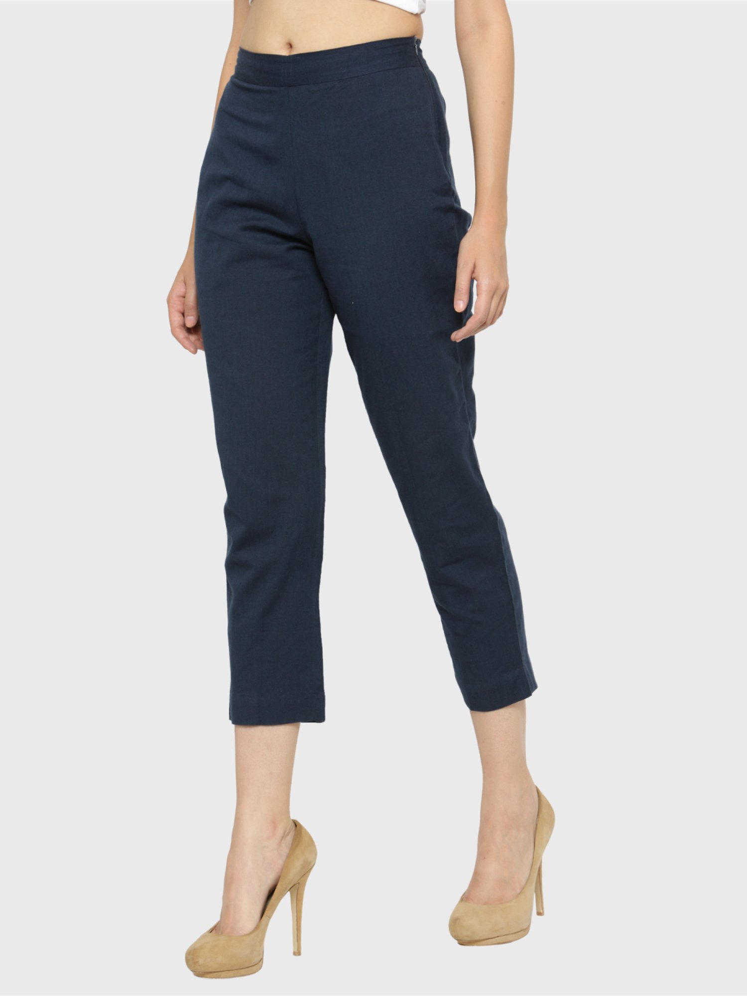 Indibelle Blue Cotton Trousers