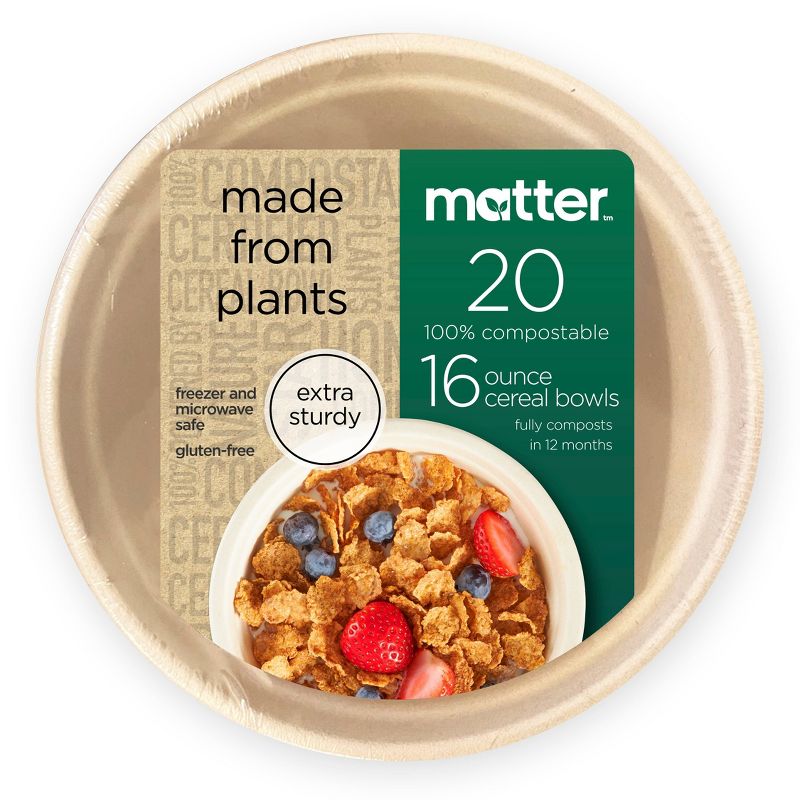 Matter 100% Compostable Fiber Bowls - 20ct