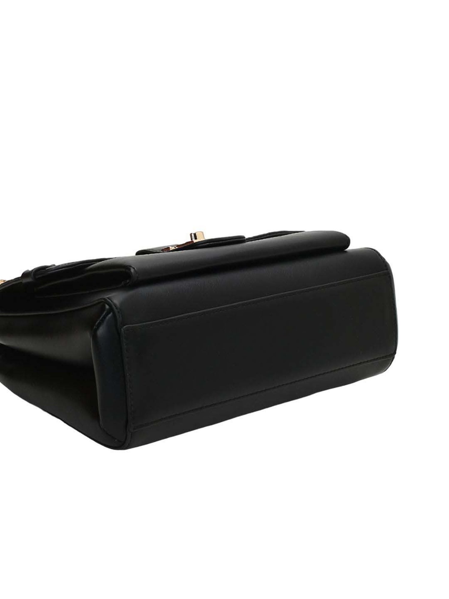 Elle Black Textured Small Sling Handbag