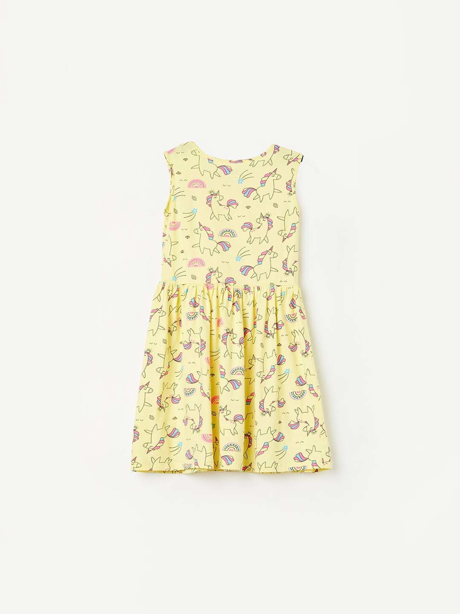 Fame Forever by Lifestyle Kids Yellow Cotton Printed Dress