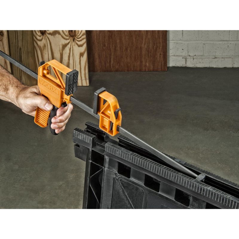 Worx WX065 Clamping Sawhorses, pair with 2 clamps