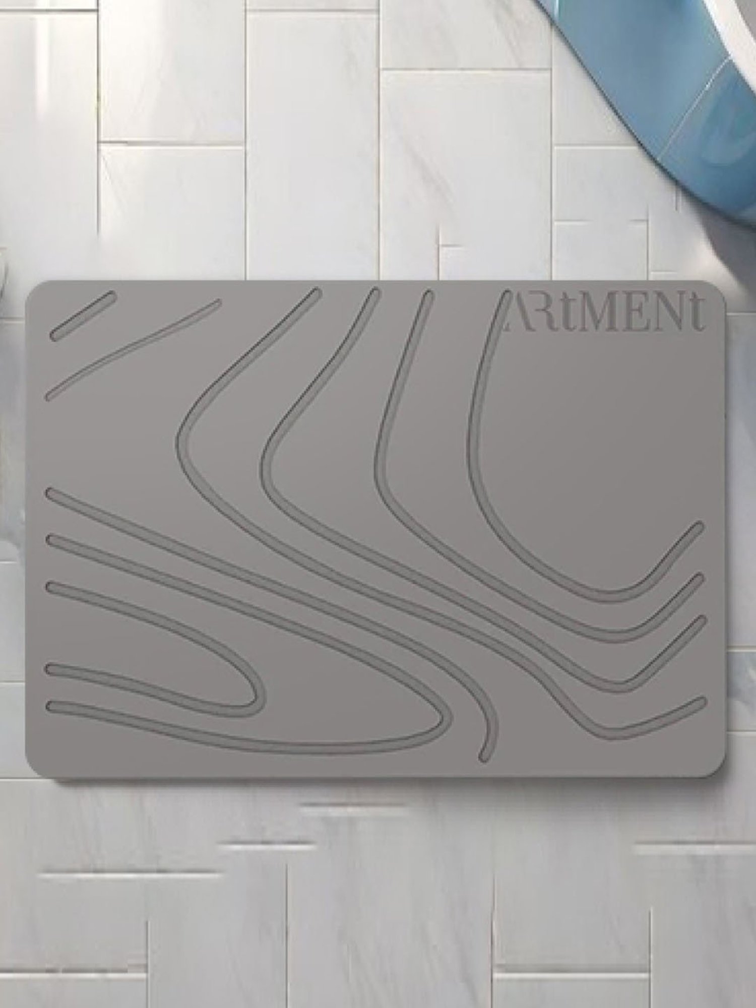 The Artment TerraDry Stone Bath Mat - Non-Slip Super Absorbent Diatomaceous Earth Stone Mat Large