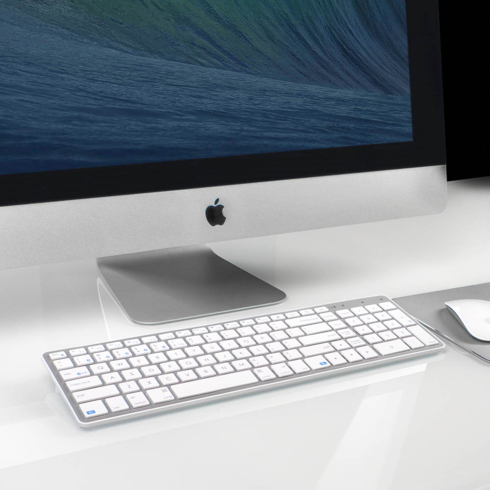 Satechi Bluetooth Wireless Smart Keyboard with 4-Device Sync - Compatible with MacBook Pro, MacBook Air, iMac, iMac Pro, iPad Pro and iOS Devices