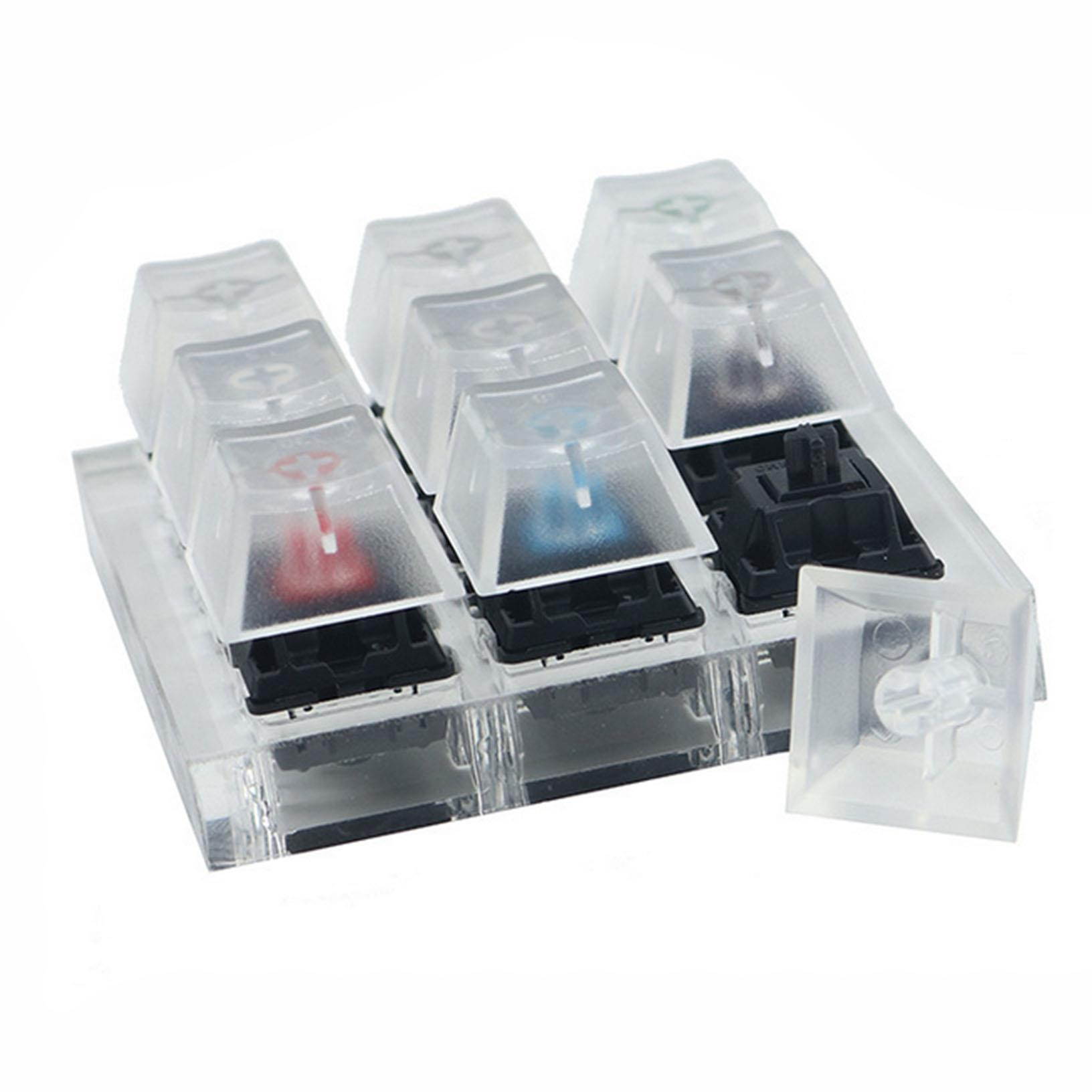 for Cherry MX 9 Keys Switch Tester Shaft + 9 Keycap puller keyboard Sampler Kit