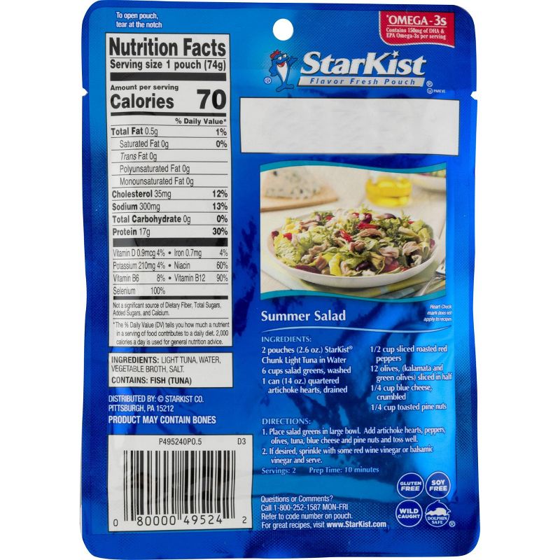StarKist Chunk Light Tuna in Water Pouch - 2.6oz