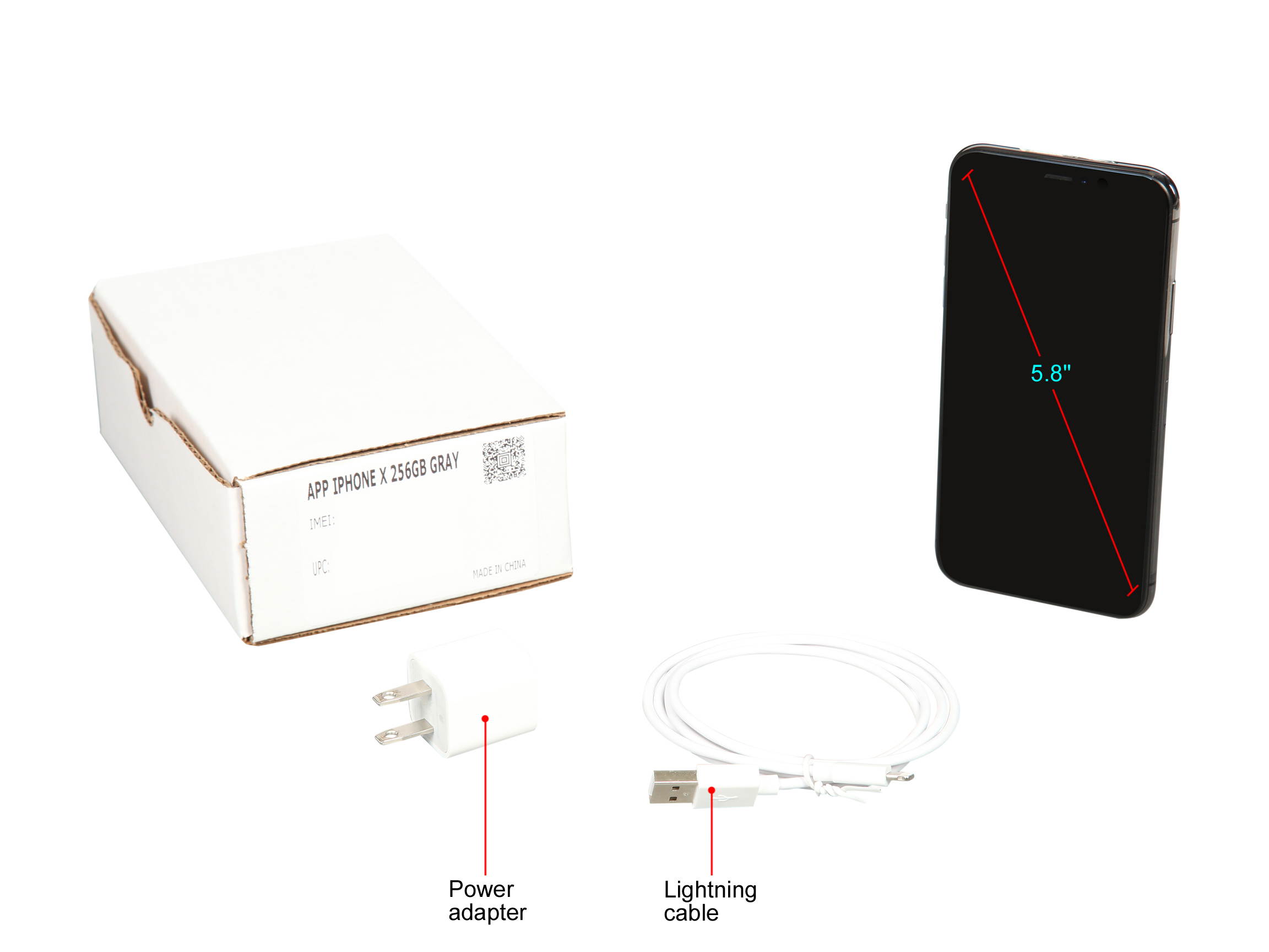 Apple iPhone X 4G LTE Unlocked Cell Phone 5.8" Space Gray 64GB 3GB RAM